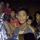 The boys, as seen on July 3, 2018, inside the cave.